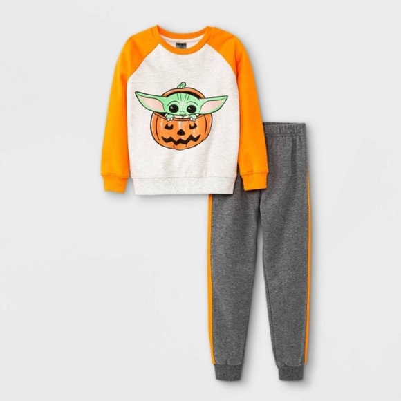 STARS WARS YODA  BOYS 2PC PANT SET - GRAY SIZES 12M, 18M, 2T, 3T (NEW WITH TAGS) - Picture 1 of 4